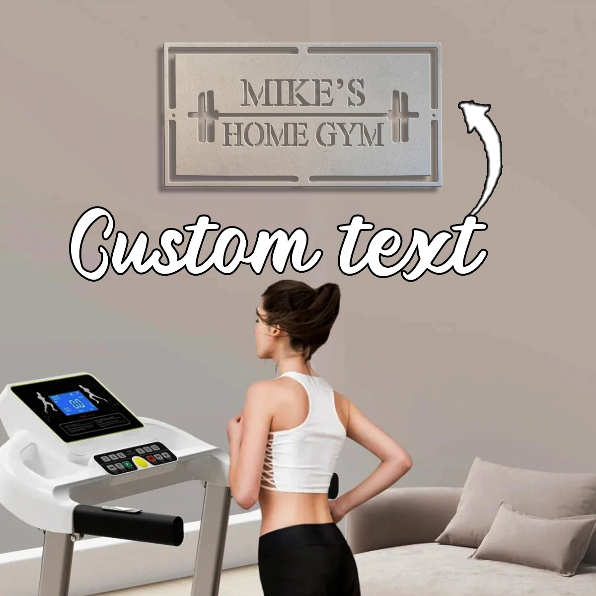 1 Stück Personalisierte Fitness-Hantel-Sport-Metall-Wand-/Türschilder, Deko für Haus, Zimmer, Garten, Garage, Zaun, Bauernhof, Saisonales Familiengeschenk