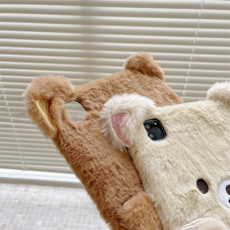 لباد 10 9 8 7th الهواء 1 2 3 4 5 6 10.9 Mini 6 A16 Pro 11 12.9 13 بوصة حافظة الطفل الكرتون أفخم Rilakkuma اللوحي واقية