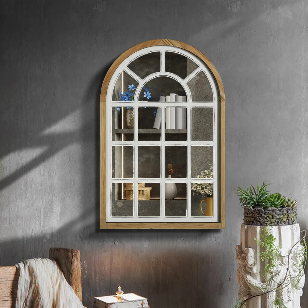 

European gothic rose window carved mirror living room bedroom entrance study wall decoration wall hanging