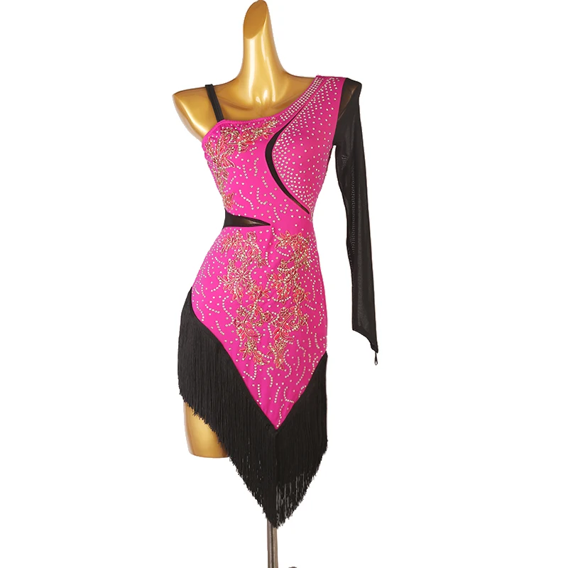 

Imitation Austrian Diamond Latin Dance New Professional High End Performance Competition Dress Rumba Chacha