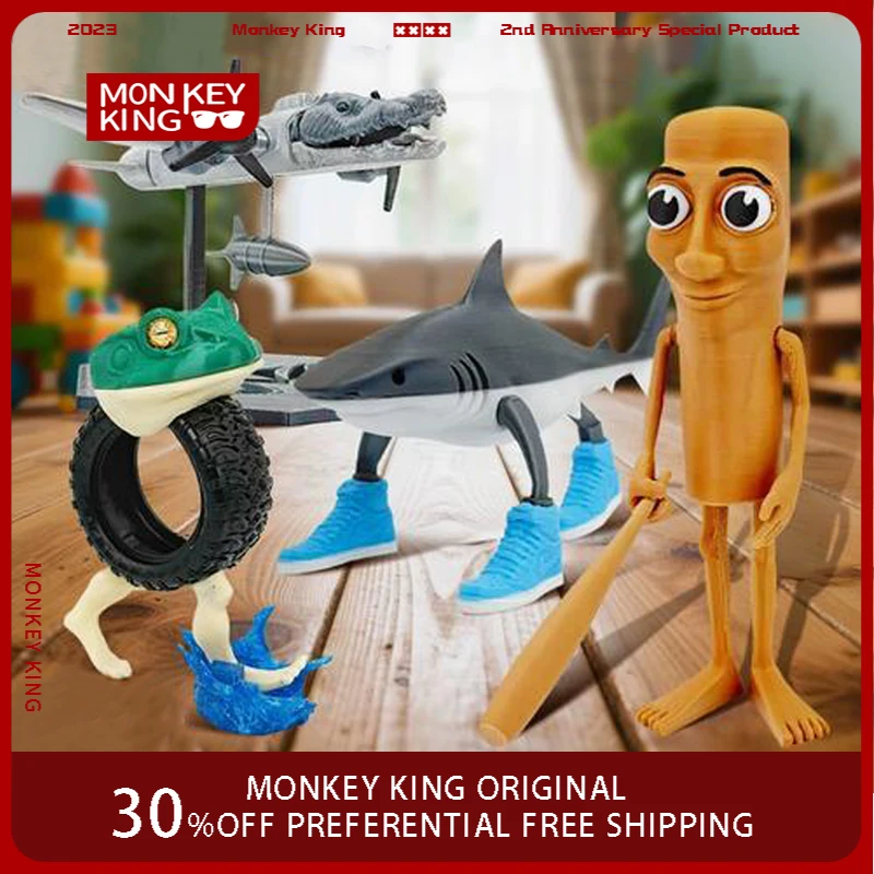 

13cm Brainrot Figure TungTungTung Sahur Tralalelo Tralala Shimpanzini Bananini Model Doll Toy Desk Decoration Model Ornament