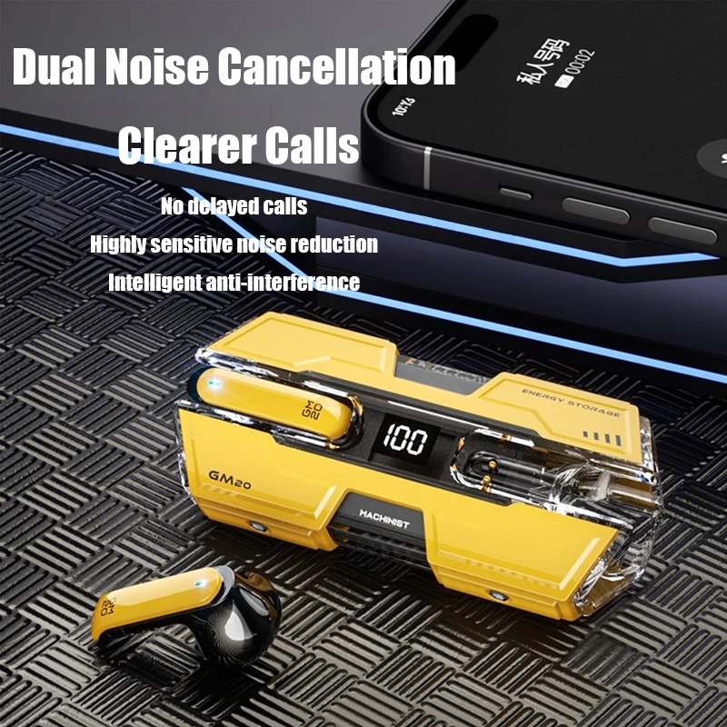 TWS Wireless Bluetooth 5.3 GM20 Gaming Headset Dual Mode High Range HiFi Stereo Audio Headset For Music image 3