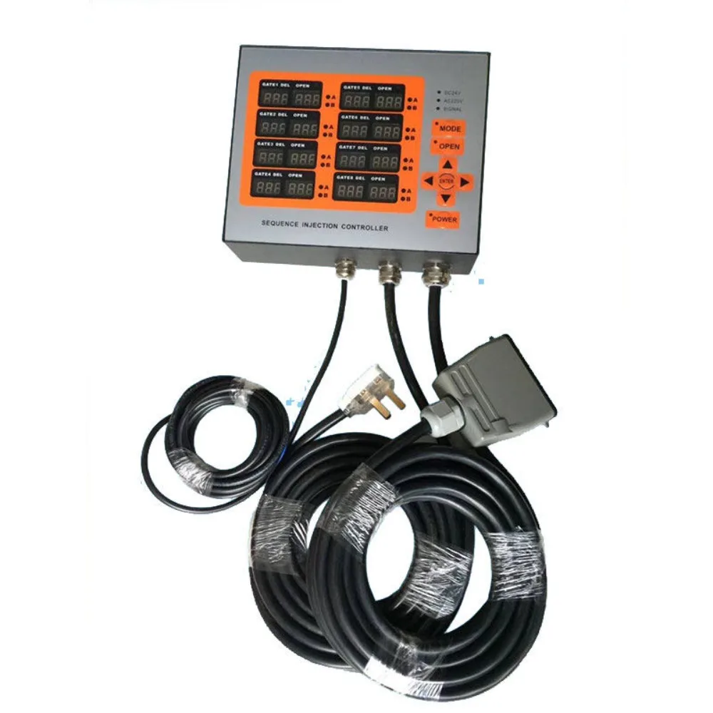 Hot runner timing controller, air valve oil valve, time delayer needle valve controller