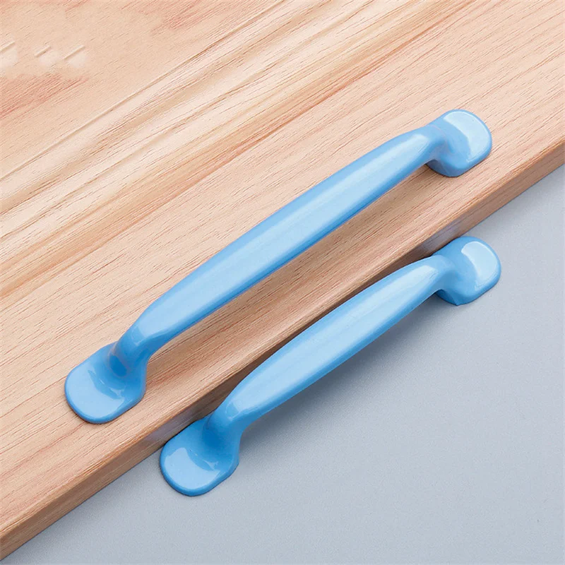 Modern Simple Aluminum Colorful Furniture Handles Children's Room Cabinet Door Handles Drawers Wardrobe Knobs Home Decoration