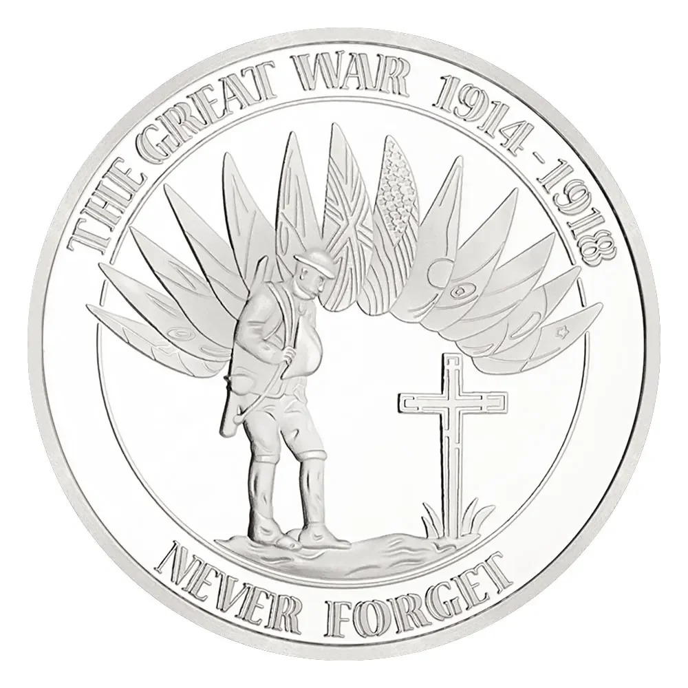 Lord Kitchener 1914 Silver Plated Souvneir Coins Never Forget The Great War Collectible Coin
