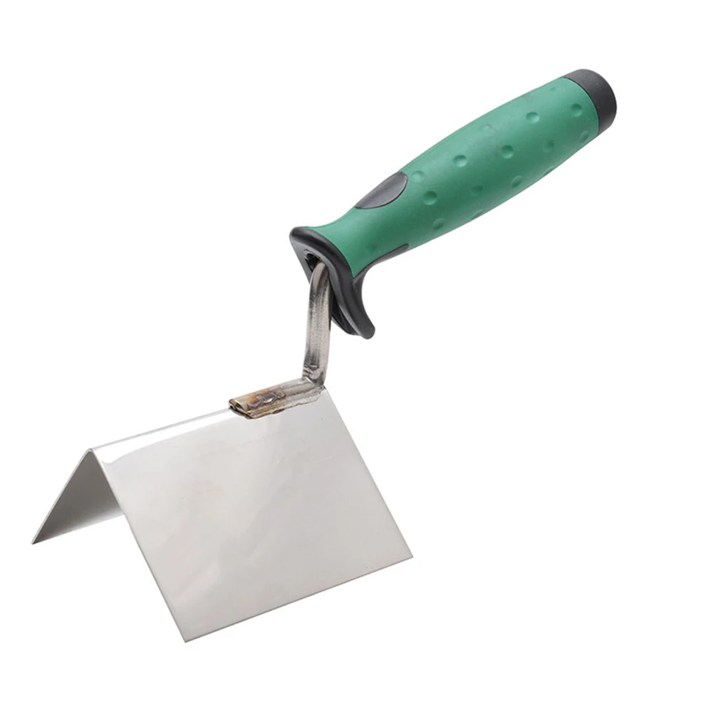 For Decoration For Drywall Plastering Tool Drywall Corner Trowel Green Silver High-quality Materials Rubber Handle
