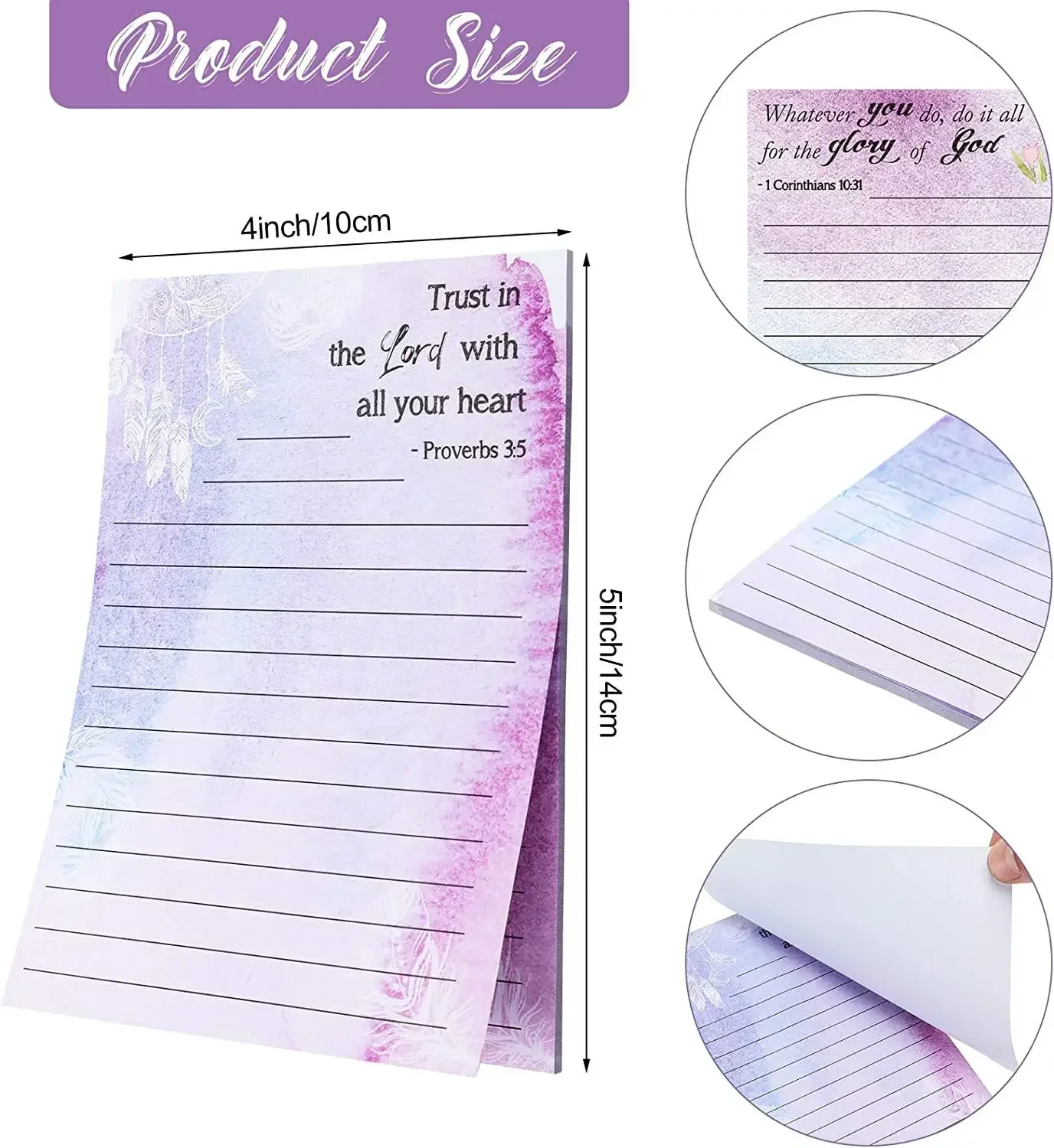 50Sheets Daily Weekly Month Planner Shopping Check List Portable Flowers MemoPad To Do List Sticky Notes Stationery Sticky Notes