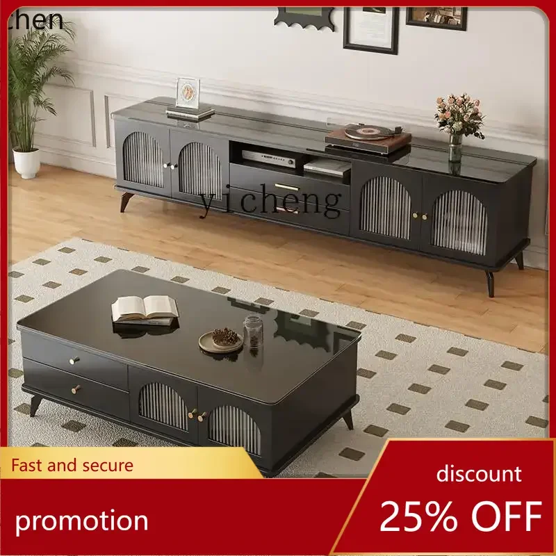 

HXL TV cabinet, living room, household storage and storage integrated small apartment retro