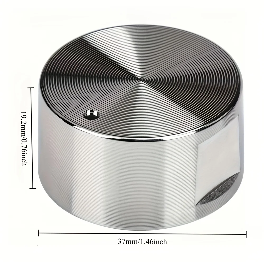 6PCS 41# Sun Pattern Aluminum Stove Knob, 6mm 0 Degree Shaft 30g Durable Metal Burner Control Knob, Non-slip Textured Handle Rep