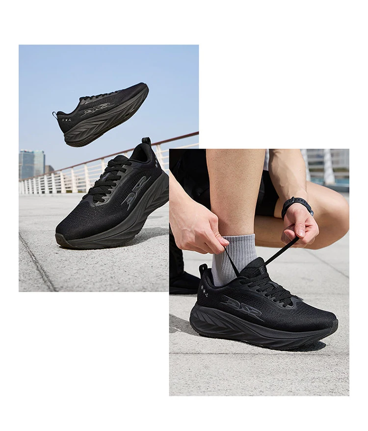 QIAODAN DS2 2nd Gen Men's Wide Toe Box Running Shoes Breathable Mesh Lightweight Shock Absorbing Sports Sneakers QXB023263220R