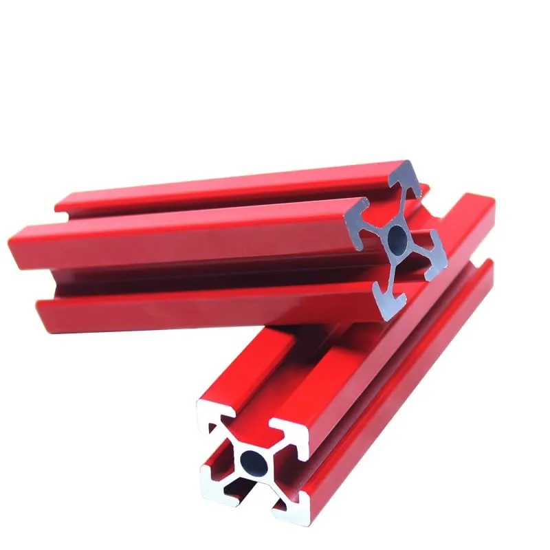 1/4 szt. Czerwony profil aluminiowy 2020 T-slot standard europejski 100-1000MM wytłaczanie aluminium seria 20x20mm do drukarki 3D CNC DIY