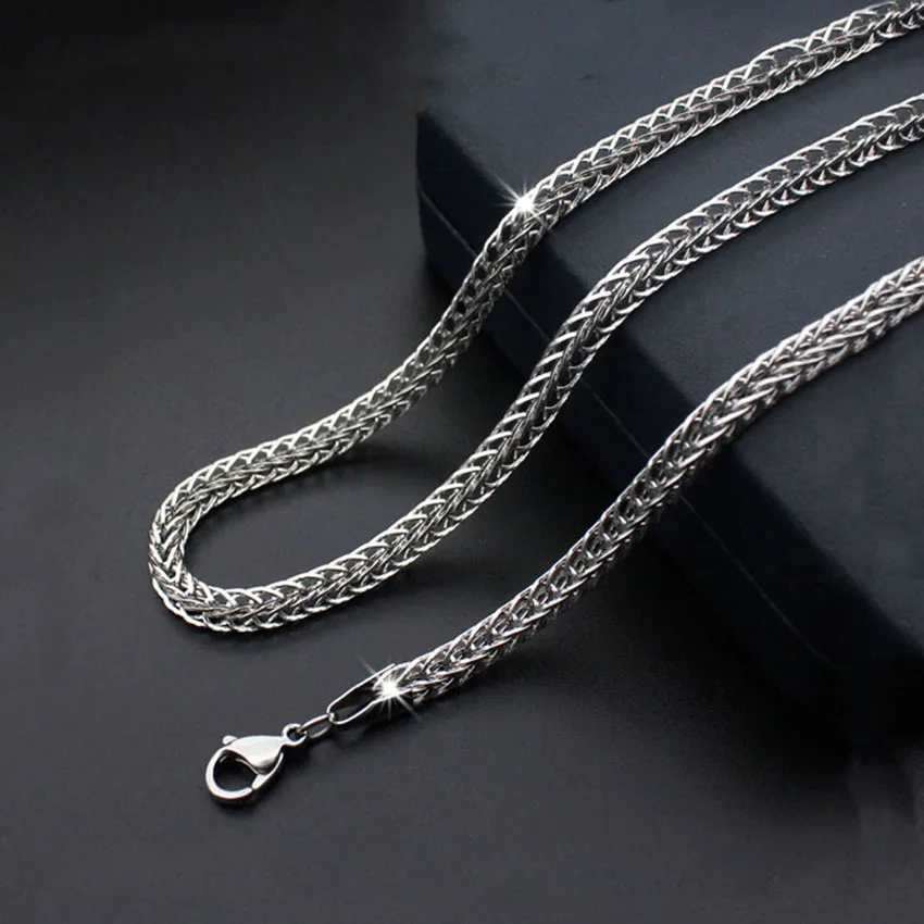 Fashion New Titanium Steel Necklace Foxtail Chain Stainless Steel Jewelry Multilayer Necklace Hot Sale