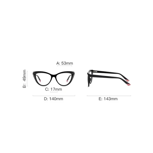Imagen 2 del producto Gafas para miopía con montura morada transparente para mujer, anteojos recetados para miopía a la moda, 0-0,5-0,75 a-6,0