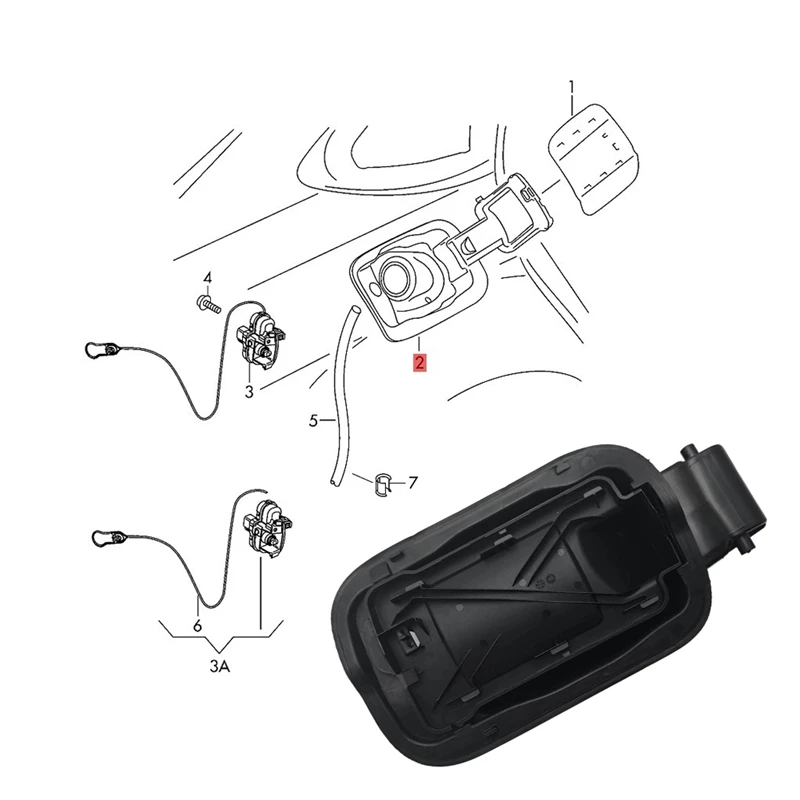 Super Sale Car Fuel Tank Cap Base Cover Holder L4GD809906 for Audi A6 12-18 Inner Fuel Filler Flap Cap L4GD 809 906
