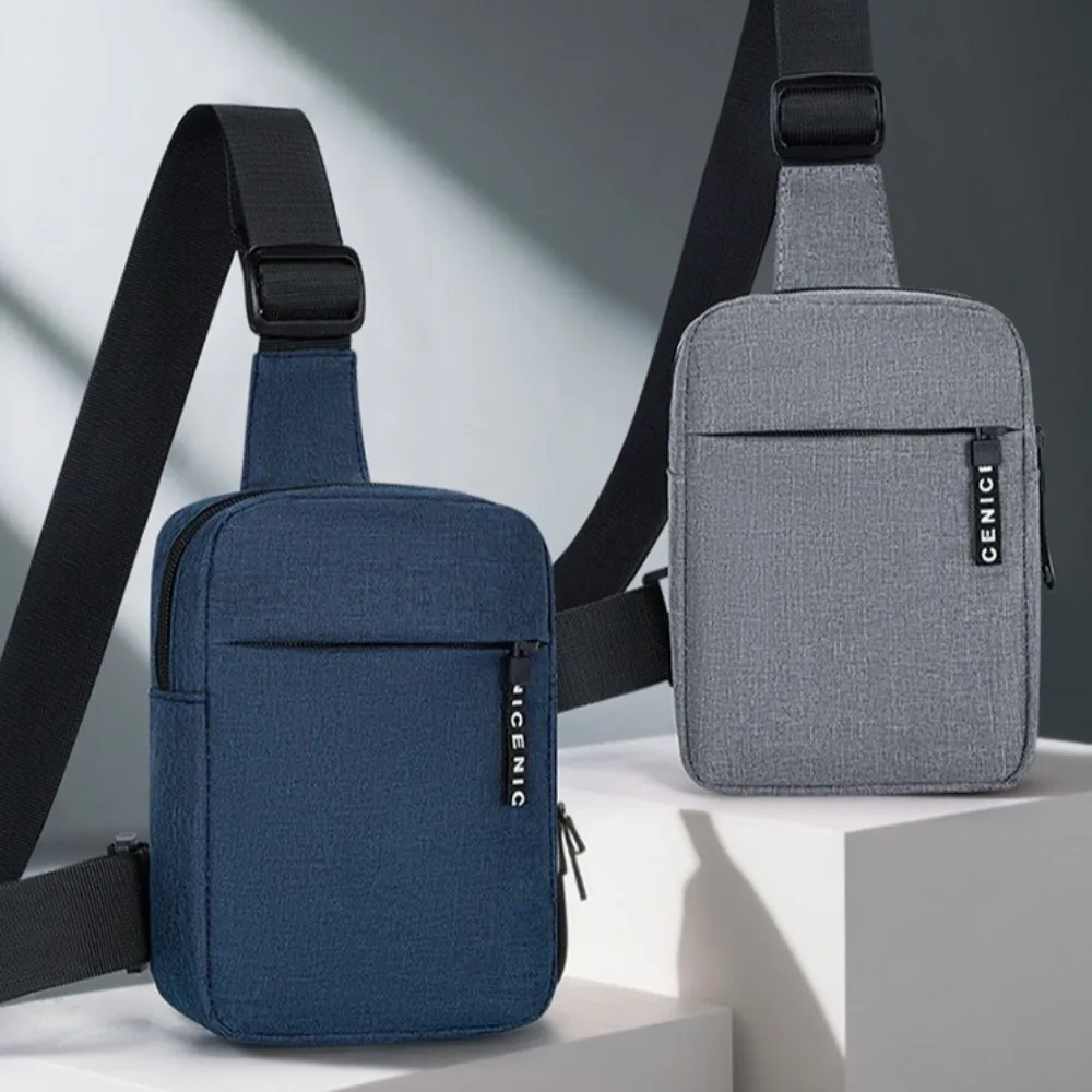 

Oxford Men's Chest Bag Multifunctional Adjustable Shoulder Bag Portable Solid Color Crossbody Bag New Men Sports Waist Bag