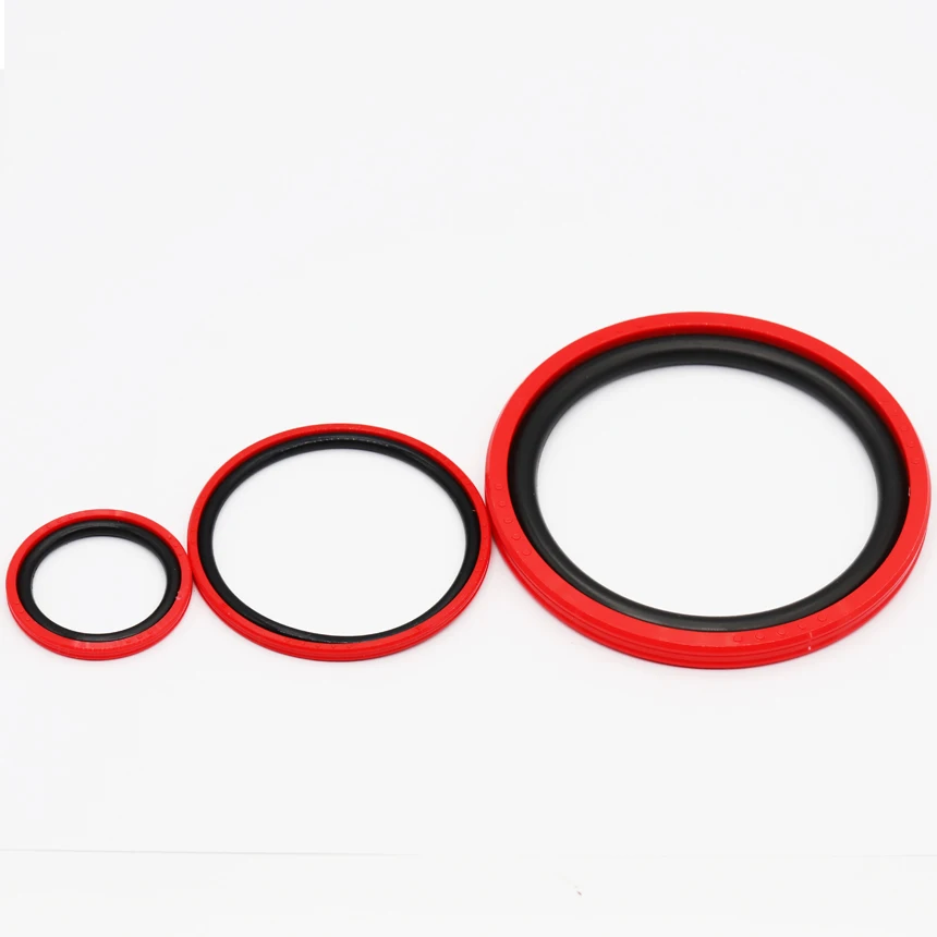 GSF PG STD SPGO 20/22/24/25/28/30-200mm OD Red Polyurethane PU NBR Double-Acting Hydraulic Piston Compact Seal Gasket Ring