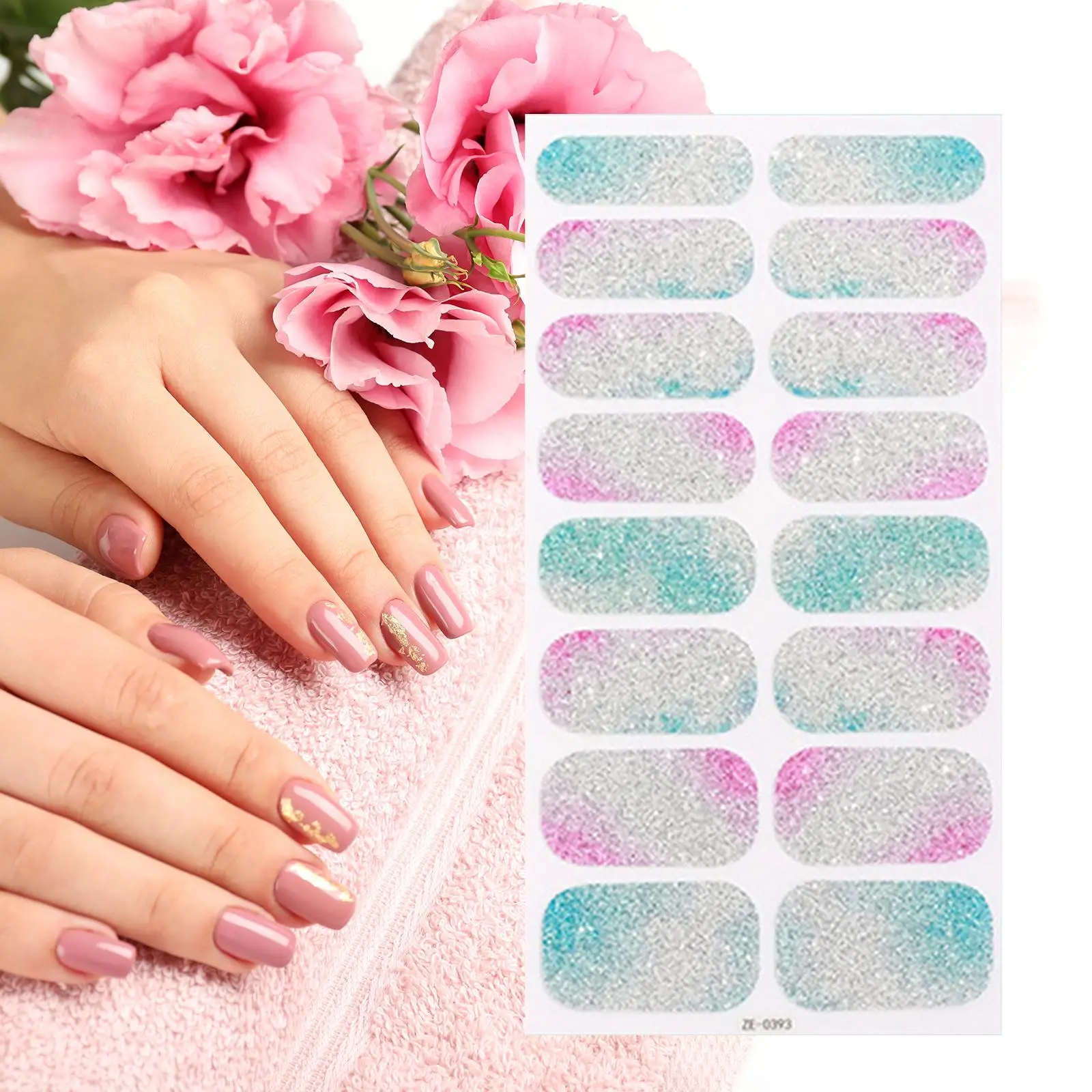 16x gehärtete Gel nagelst reifen Gel nagel aufkleber für Nagel dekorationen Salon geschenke