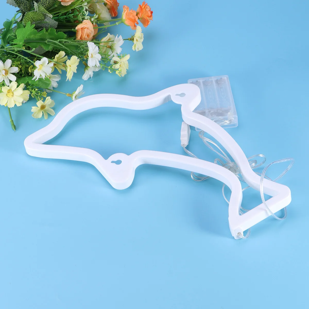 

Blue LED Dolphin Neon Light Decorative Lamp Night Light Wall Decor for Christmas Wedding Party Home Office Wall Decor Lights