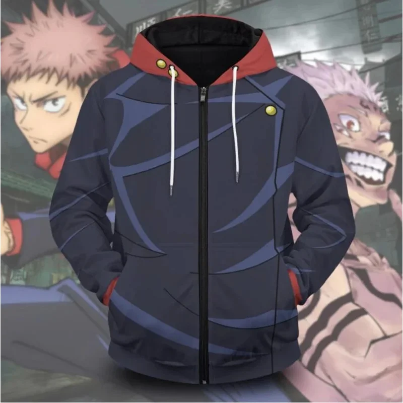 ญี่ปุ่น Manjutsu Return Battle คอสเพลย์ 3D พิมพ์อะนิเมะผู้ชายกีฬา hoodie