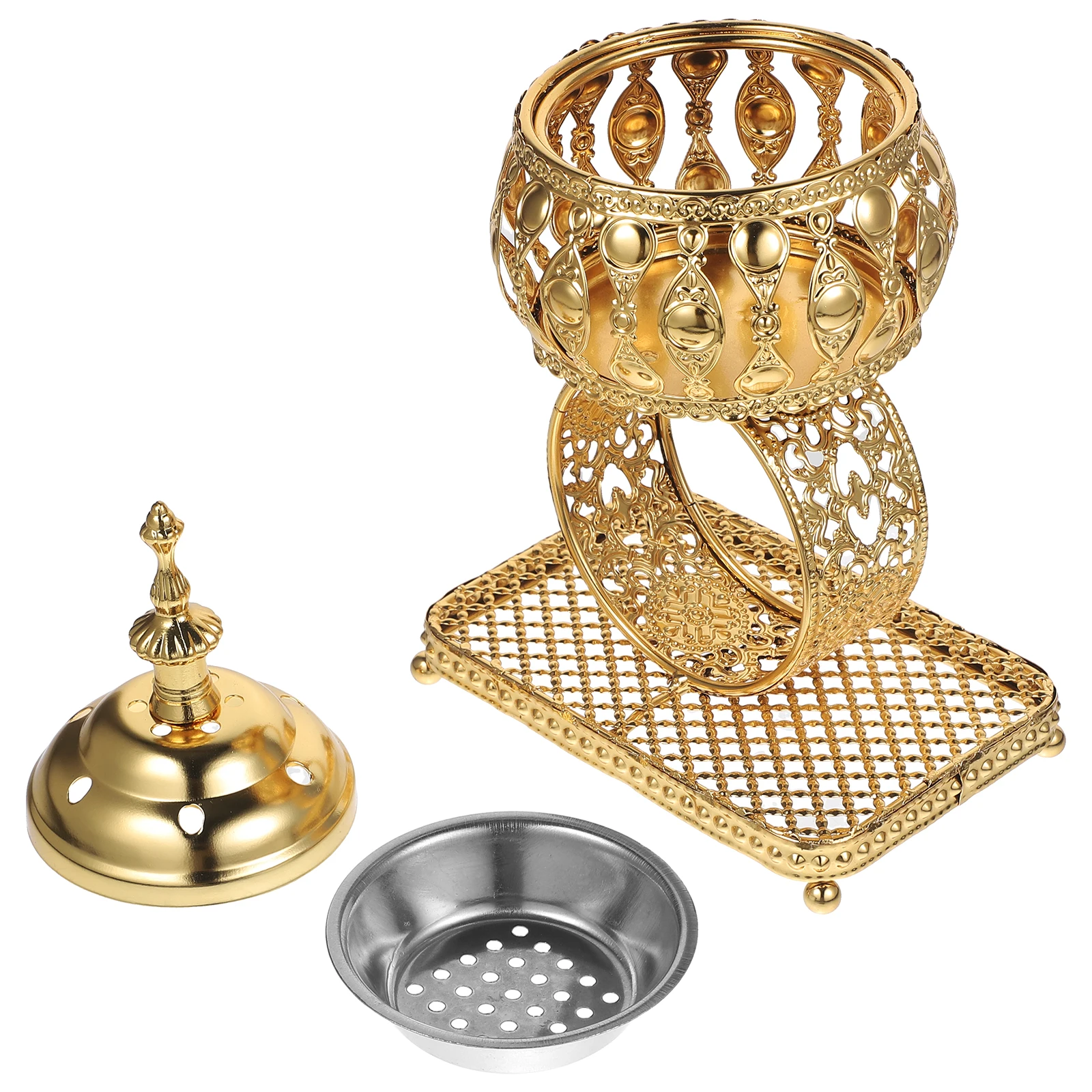 

Metal Censer Incense Burner Decorative S Creative Holder Home Party Aromatherapy Furnace Middle East Style Lightweight