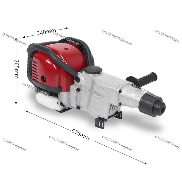 Four-stroke Gasoline Driller Impact Drill Concrete Rock Electric Hammer Broken Stone Petrol Pickaxe Dual-use Rock Drilling Tools