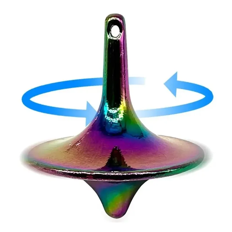 Hot Movie Totem Metal Gyro Silver Hand Spinning Top Fingertip Cyclone Gyroscope Antistress Fidget Toys for Kids Gifts