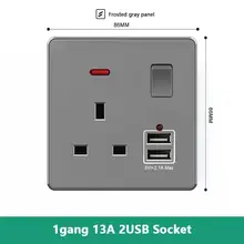 1gang 13A 2USB