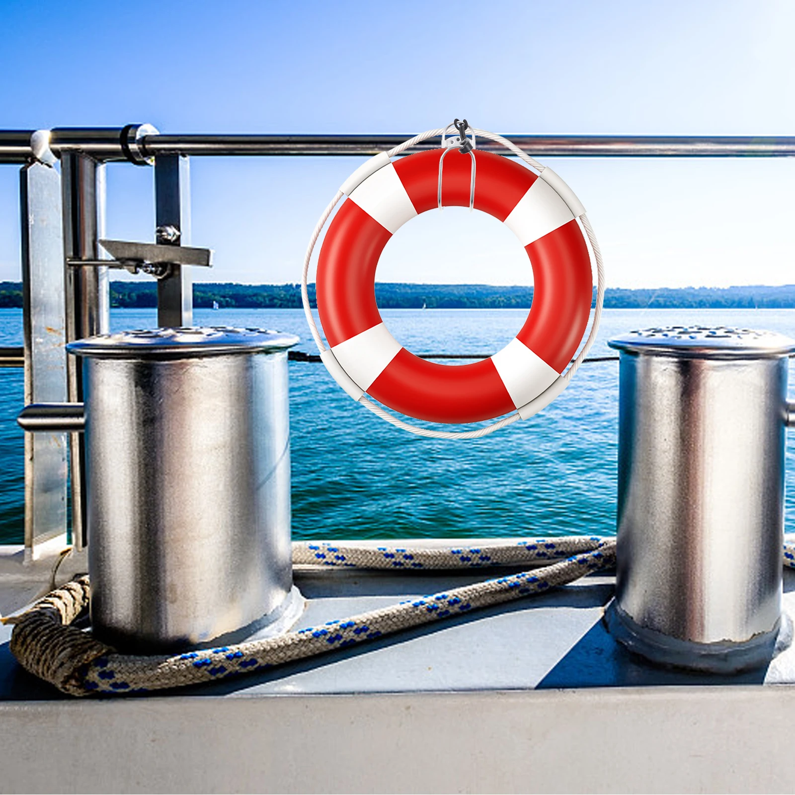 

1pc Stainless Steel Buoy Bracket for Boat Durable Marine Ring Yacht Holder Compact Design Boat Lifebuoy Bracket Practical Gift