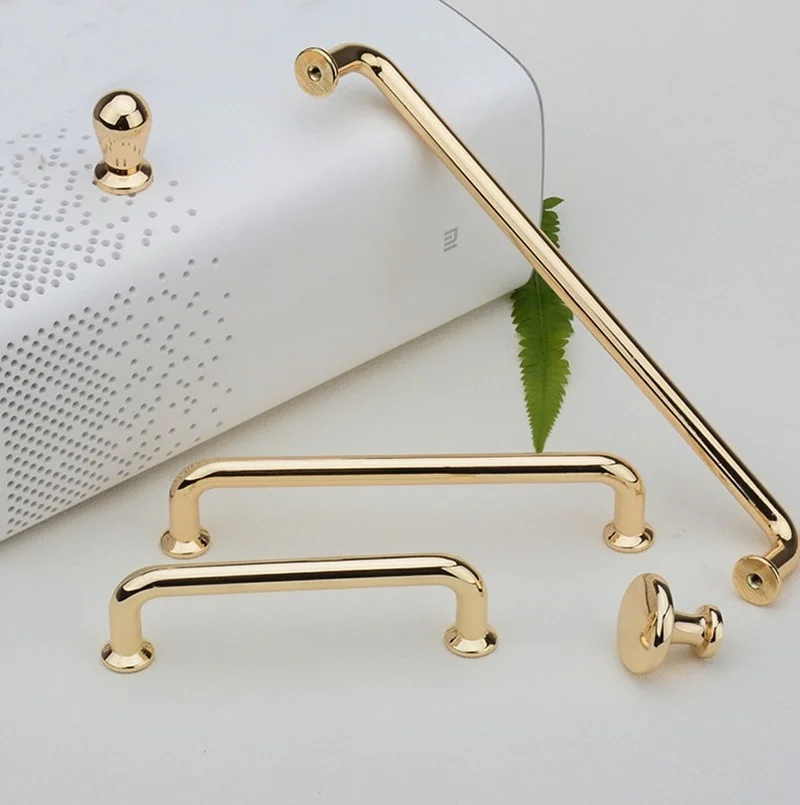 

European Luxury Gold Zinc Alloy Cabinet Handles and Knobs Kitchen Cupboard Wardrobe Door Pulls Furniture Handle Hardware