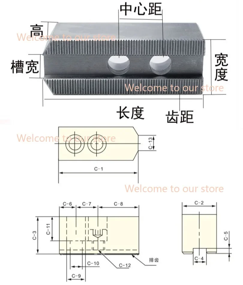 90 60 Degree 5 6 8 10 12 Inch CNC Lathe Chuck Machining Hydraulic Boring Cutting Tool Standard Hollow 3 Soft Jaw