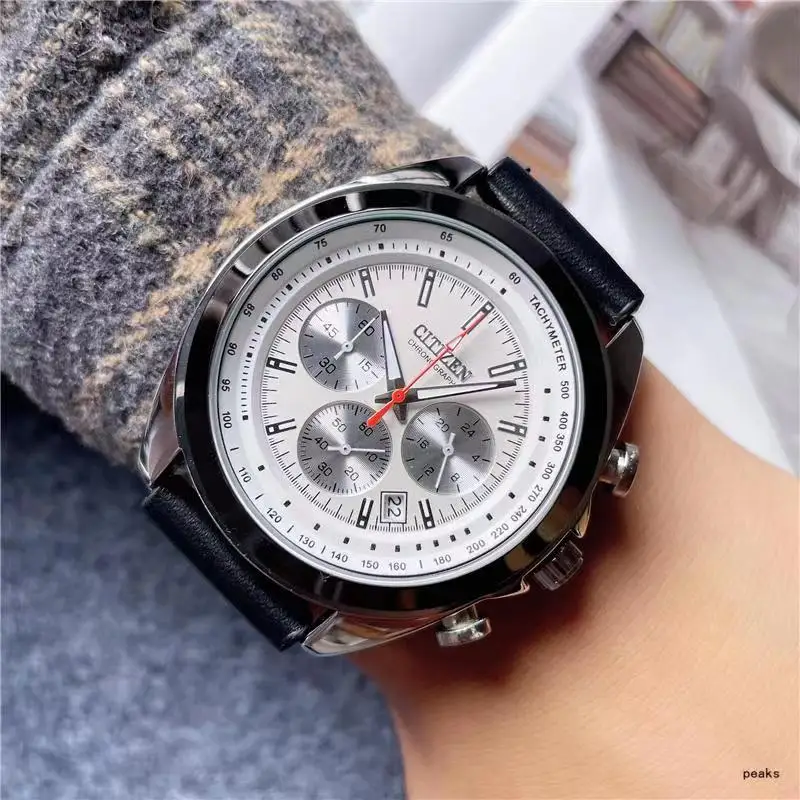 Citizen Fashion Men Stainless Steel Watch Luxury Calendar Quartz Wrist Watch Business Watches for Man Clock Montre Homme