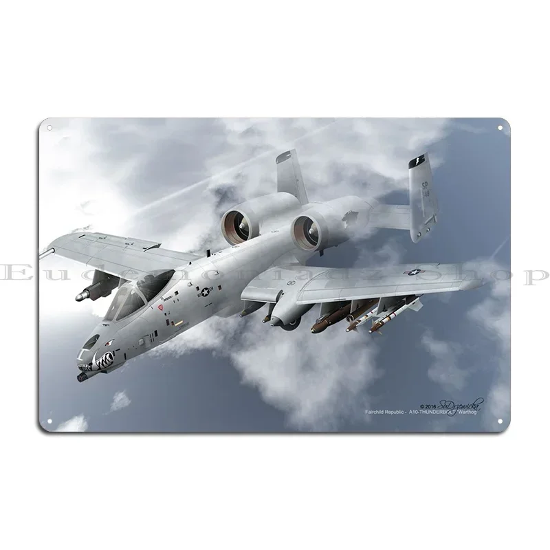A10 Thunderbolt Metal Sign Wall Decor Wall Cave Cinema Customize Designing Tin Sign Poster