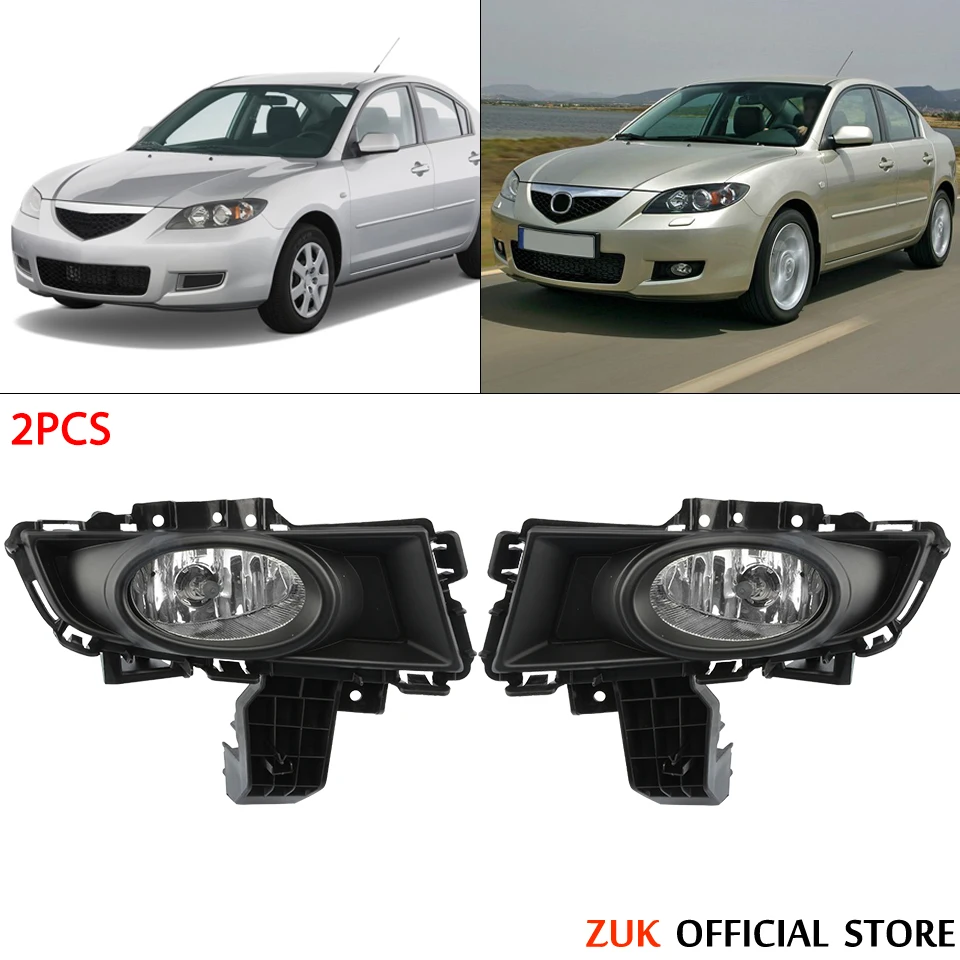 

Противотуманные фары для переднего бампера для Mazda 3 M3 Sedan Facelift BK 2007 2008, противотуманные фары для автомобиля, противотуманные фары для отражателя ZUK 2 шт.