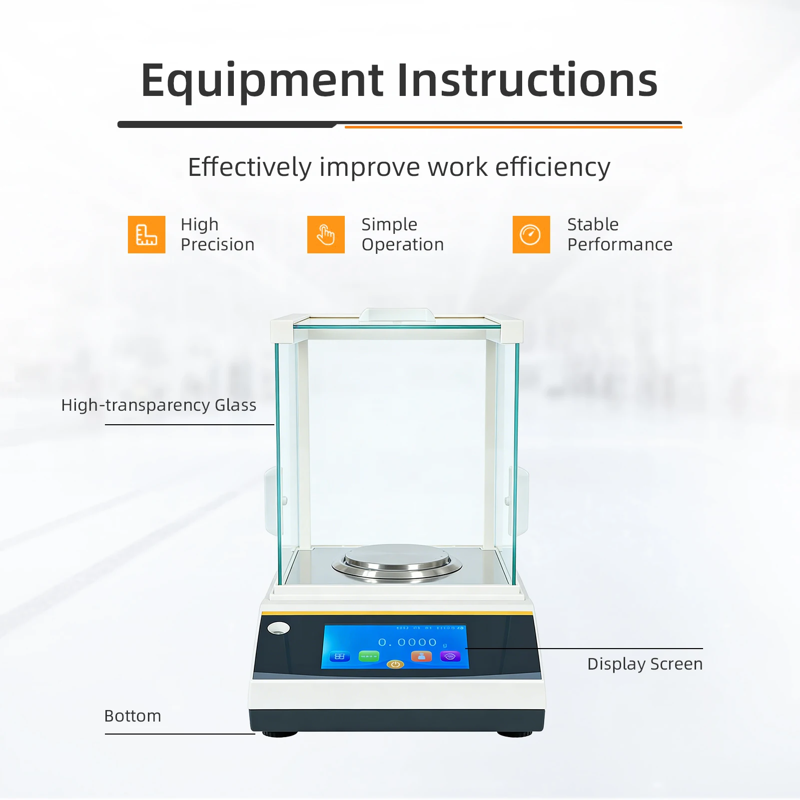 0.1mg High Accuracy Electronic Precision Analytical Digital Density Balance with Internal Auto-Calibration and 1 Year Warranty