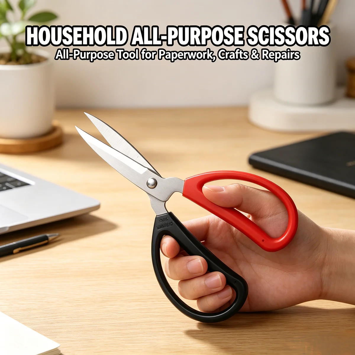 Stainless Steel Scissors Student Stationery Scissor Household Multi Functional Office Tailor Scissors Hand Cutting New