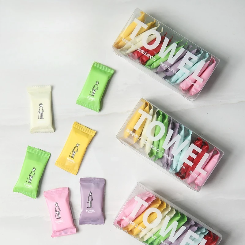 

14pcs/box Disposable Washcloth Portable Travel Towel Thickened Compressed Face Cleansing Beauty Square Towel