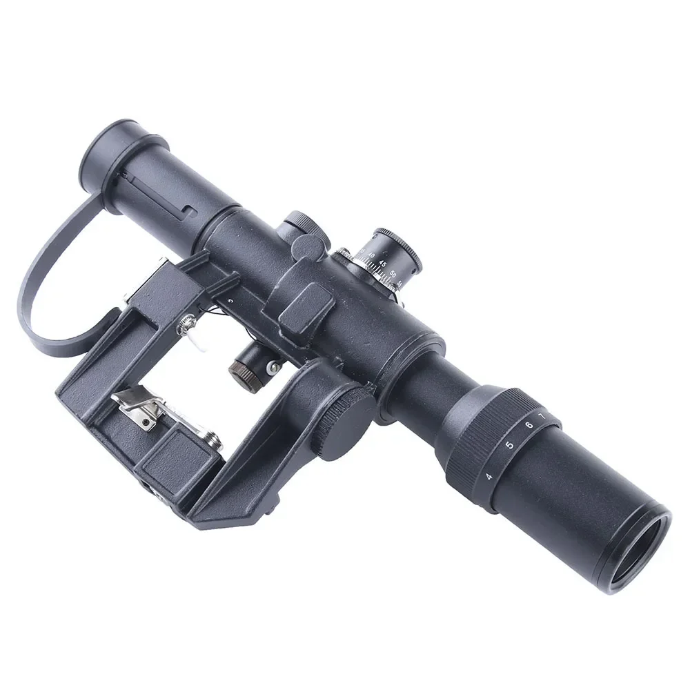 Tactical 3-9x26 SVD Dragunov Red Illuminated Scope Rifle Scope AK Rifle Scope For Outdoor Hunting with Rubber Lens Cover