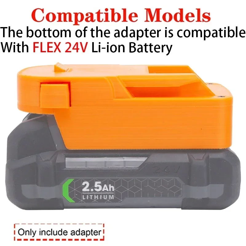 Adapter For FLEX 24V Lithium Battery Converts To AEG RIDGID 18V Li-ion Battery Wireless Modified Power Tool Accessories