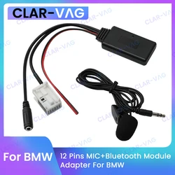 Modulo Bluetooth adattatore ricevitore Radio Stereo AUX Cable Adapter12 pin per BMW E60 E63 E64 Plug and Play