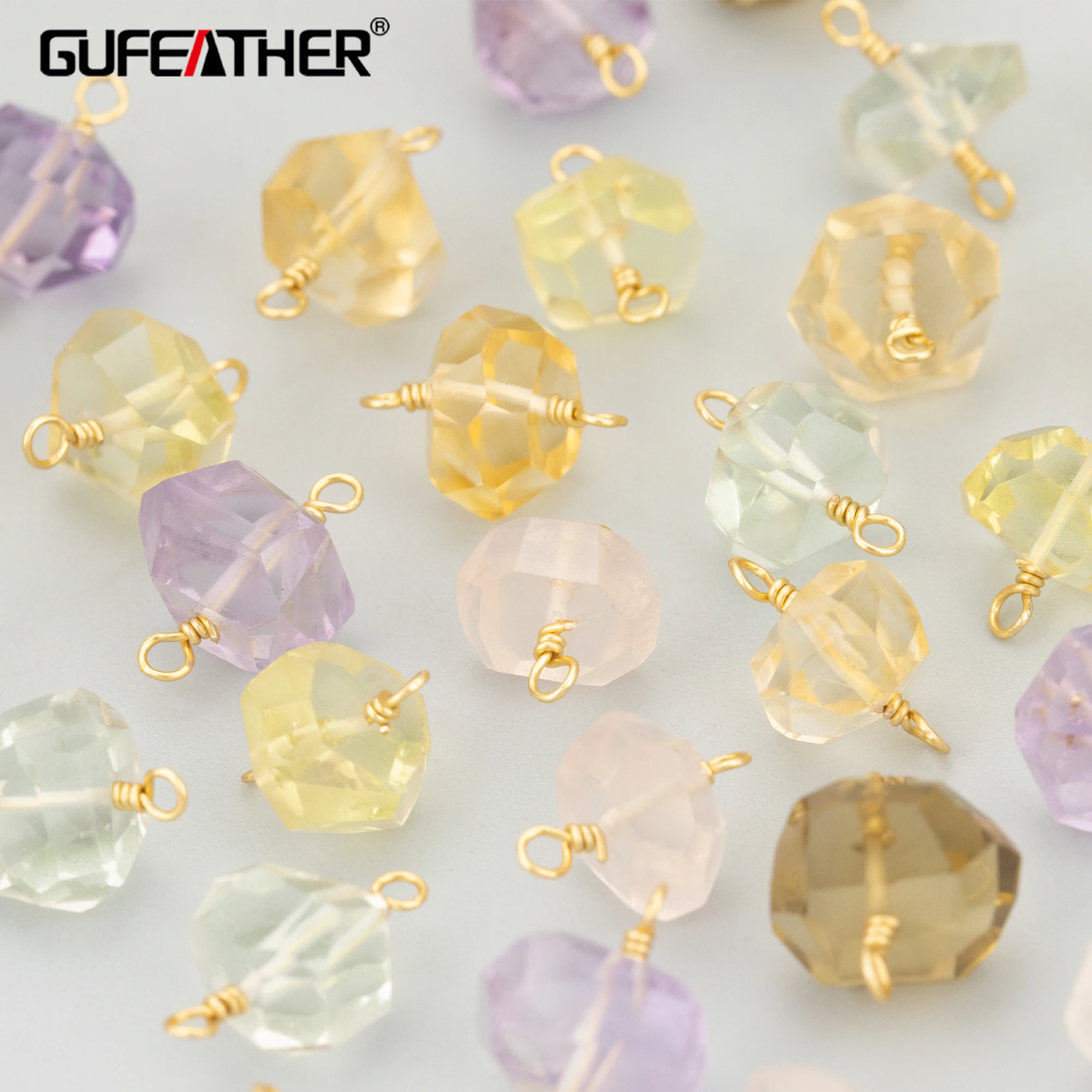 

GUFEATHER, 4 шт./лот, MH16, ювелирные аксессуары, позолота 18 карат, медь, натуральный камень, ручная работа, изготовление ювелирных изделий, подвески, подвески «сделай сам»