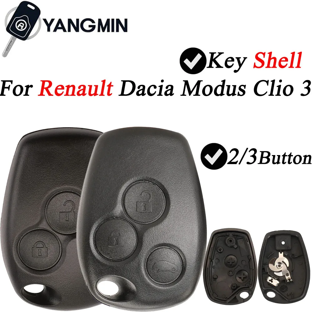 yangmin Remote Car Key Shell Cover Case For Renault Dacia Modus Clio 3 Twingo Kangoo 2 Fob 2/3 Buttons