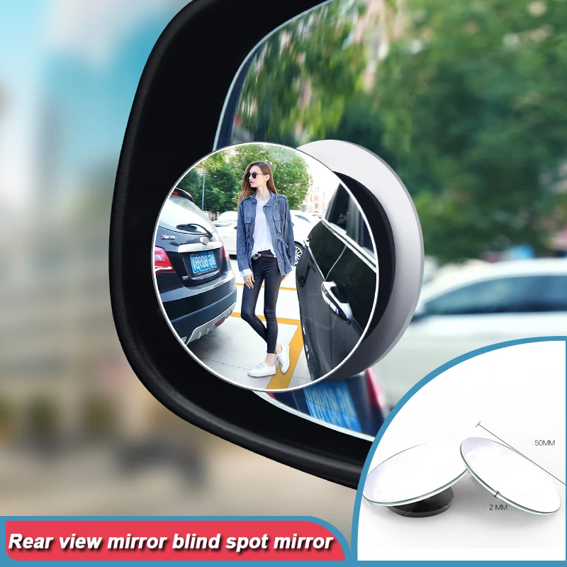 

360 Degree HD Blind Spot Adjustable 2pcs Car Rearview Convex Mirror for Car Reverse Wide Angle Vehicle Parking Rimless Mirrors