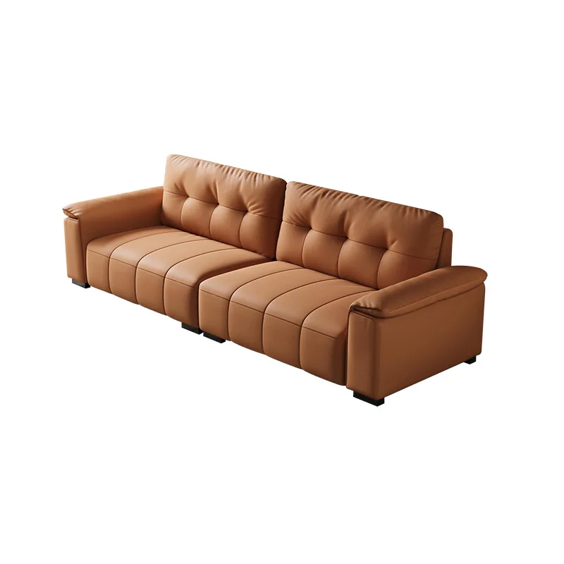 

Straight row, leather, sofa, pedal, combination, living room, furniture, new, small apartment