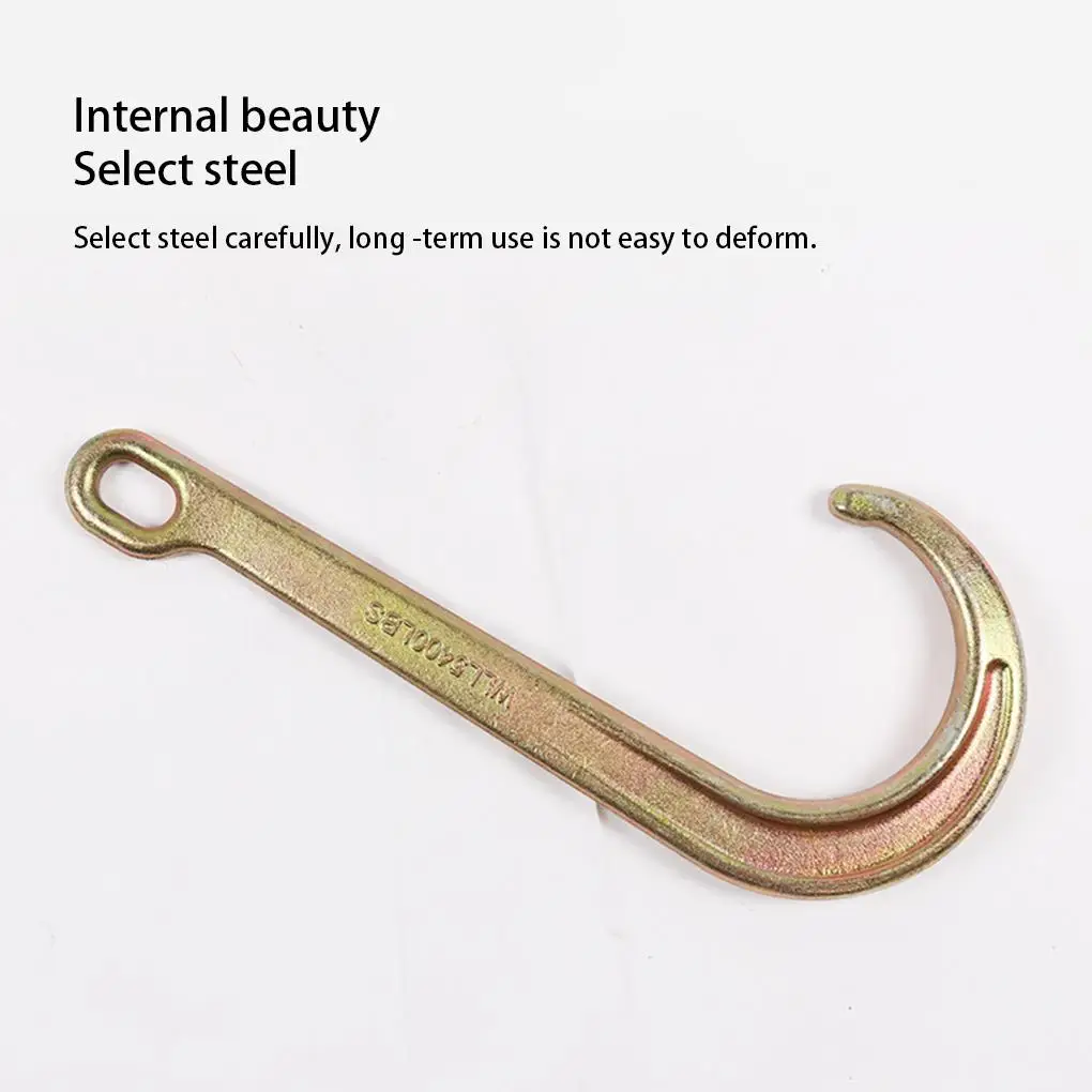 Universal Alloy Steel Tow Truck Hook Long Handle Wrecker J Shaped Hooks Automotive Automobile Modified Spare Parts