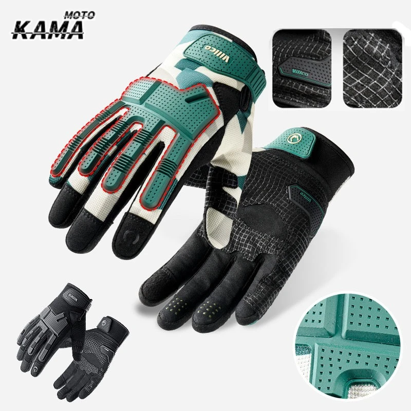 

Unisex Otorcycle Gloves Touch Screen MTB Bike Gloves Running Fitness Gym Riding Motorcycle Bicycle Gloves Camouflage Color