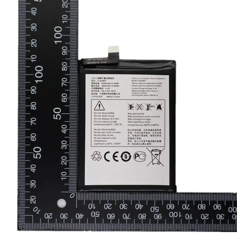 Batería nueva TLP038D7, TLP038D1 de alta calidad para Alcatel 3L 2020, 5029D, batería de repuesto de 4000mAh 4