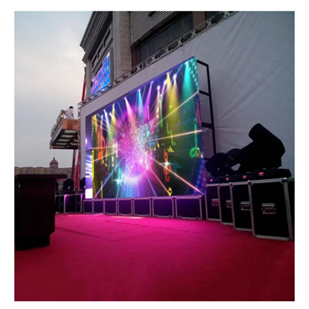 P4 512x512mm outdoor stage rental LED screen panel  full color LED video wall P2 P3 P5 P6 P8 P10 LED Matrix manufacturer