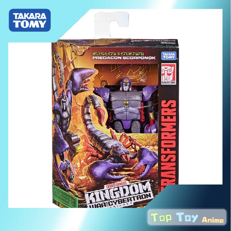 

Оригинальные экшн-фигурки Трансформеры War for Cybertron: Kingdom Deluxe Class PREDACON SCORPONOK, набор моделей-трансформеры, игрушки