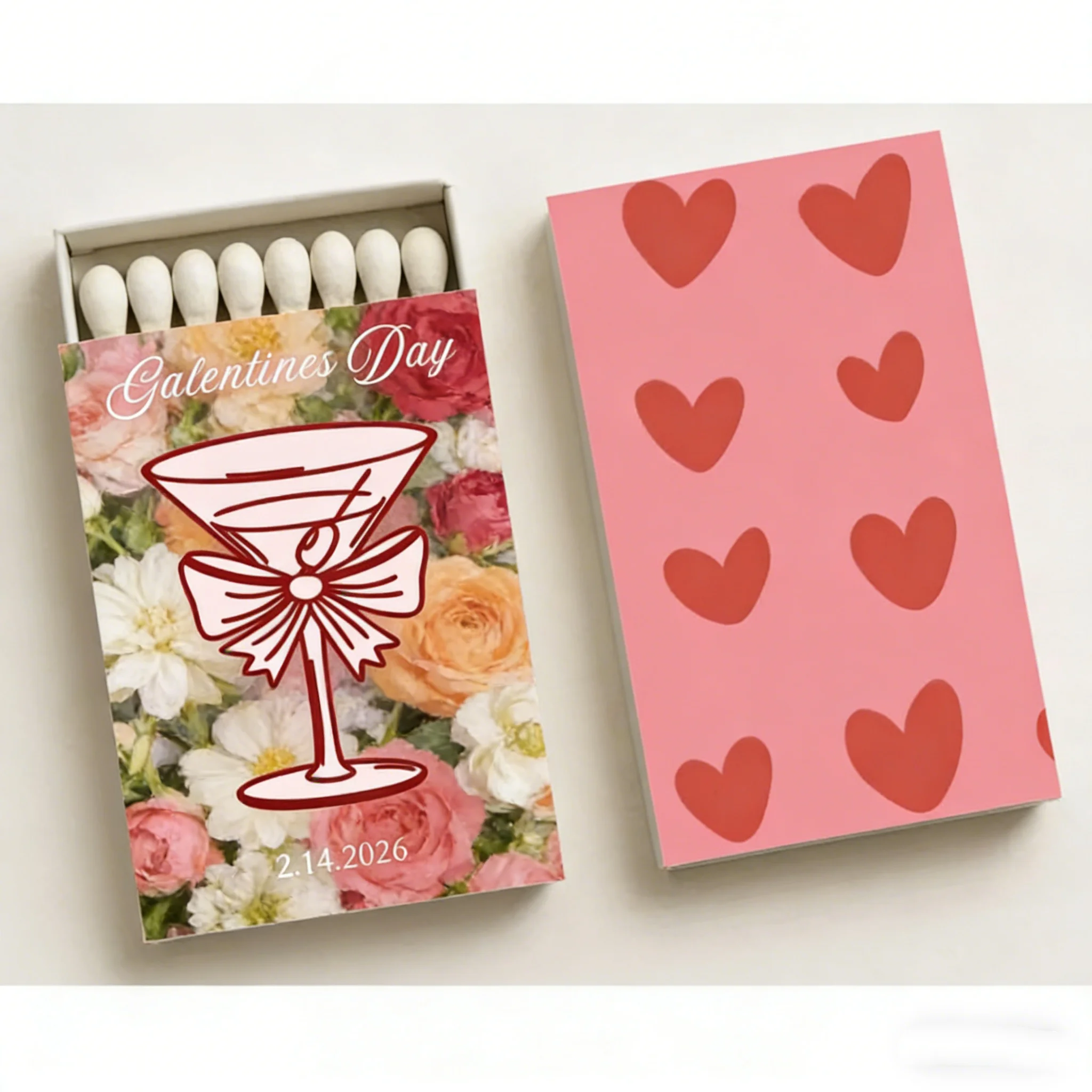 

Valentine's Custom Party Matchboxes, Personalized Galentine's Day Favors, Romantic Party Decor & Guest Gifts