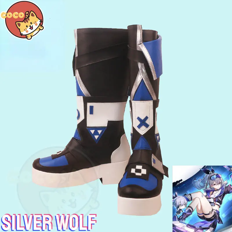 

CoCos Game Honkai Star Rail Silver Wolf Cosplay Shoes Game Star Rail Cosplay Silver Wolf Cosplay Unisex Role Play Any Size Shoes
